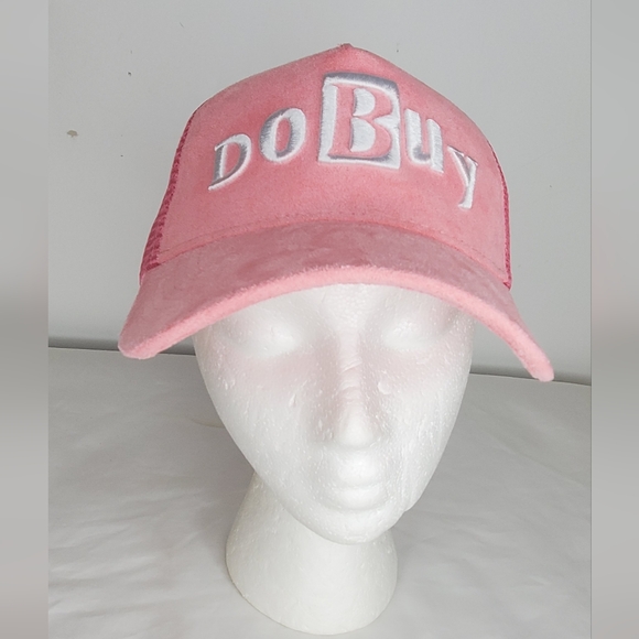 DoBuy Accessories - DoBuy Pink Suede Women's Trucker Cap "Like-New"